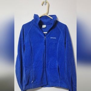 Blue Zip up Columbia sweater